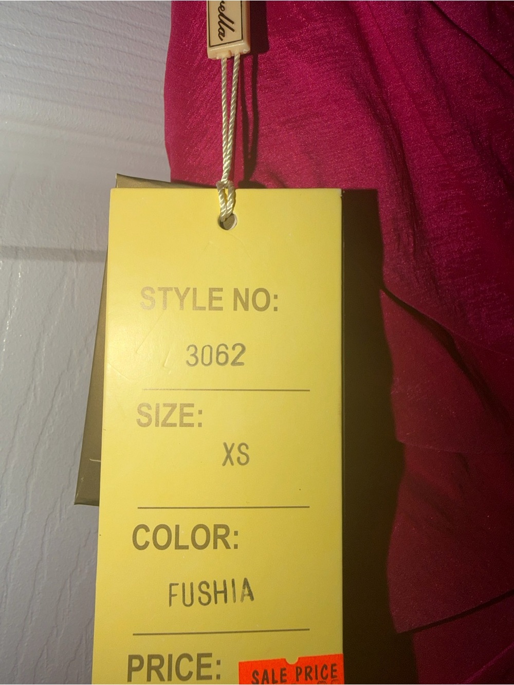 Bright Fuchsia Halter Ruffled Homecoming Dress - Picture 3 of 7